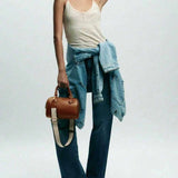 COGNAC — Mini Boston Top Handle Bag