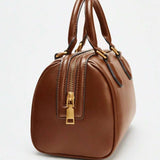 COGNAC — Mini Boston Top Handle Bag
