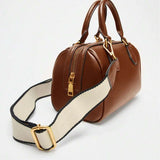 COGNAC — Mini Boston Top Handle Bag