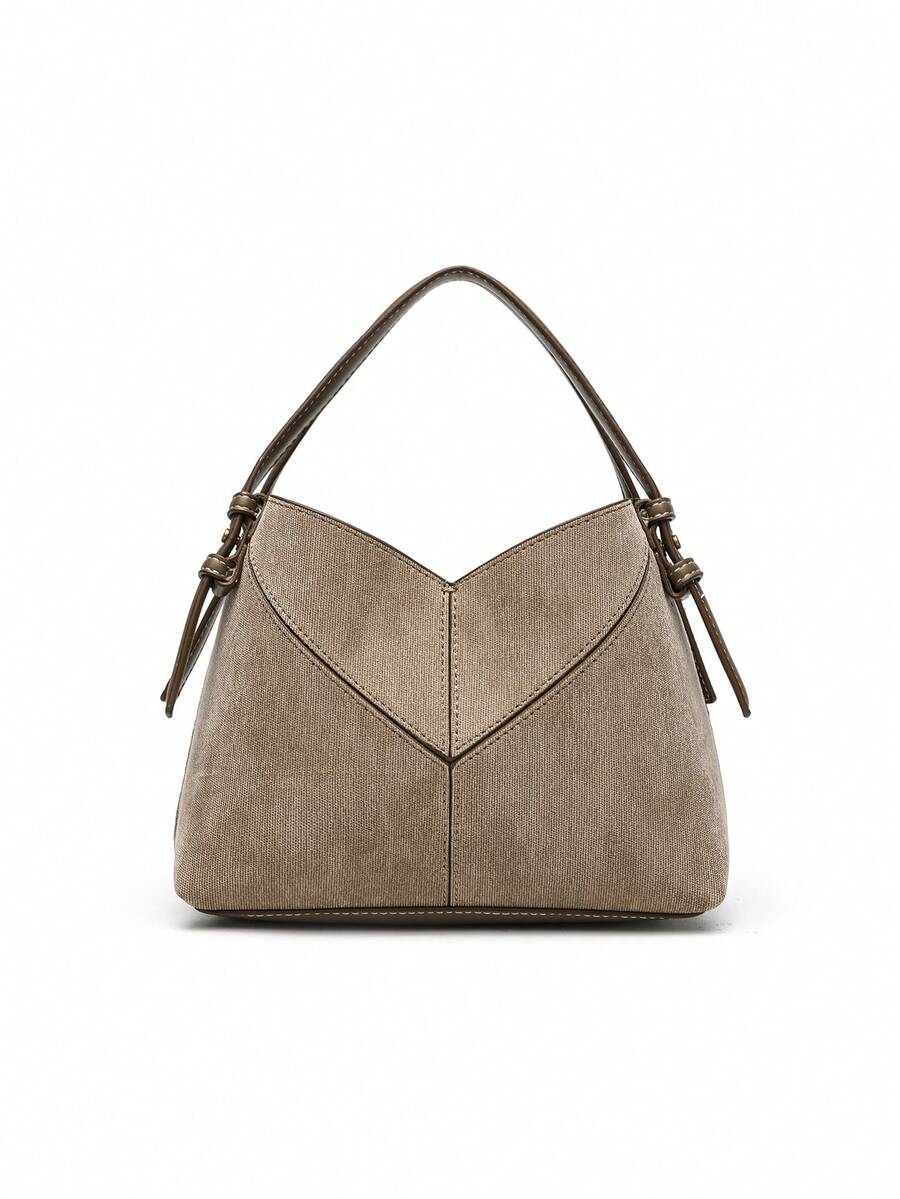 BRUME — Linen Hobo Bag Grey