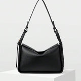 POULAIN — Soft Shoulder Hobo Bag Black