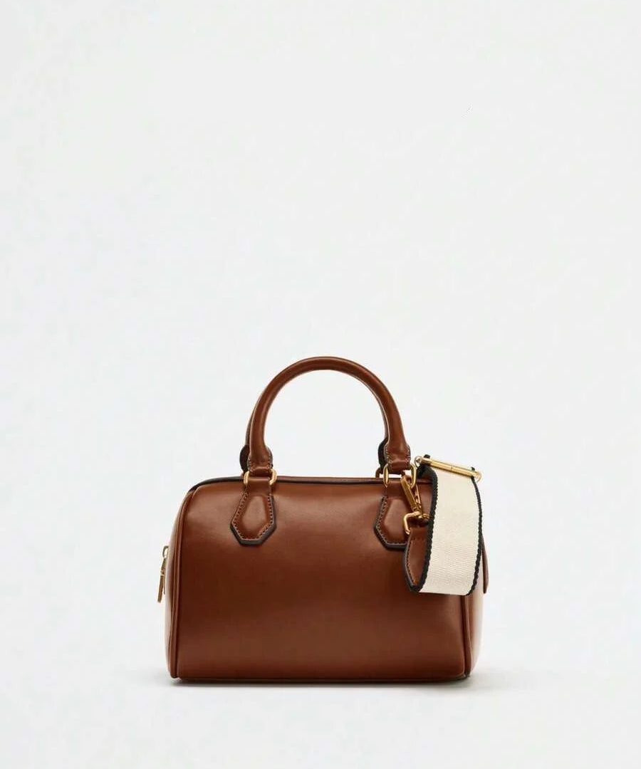 COGNAC — Mini Boston Top Handle Bag