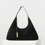DUNE — Oversized Suede Hobo Bag Black