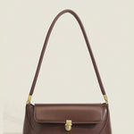 LOQUET — Retro Flap Baguette Bag Coffee Brown