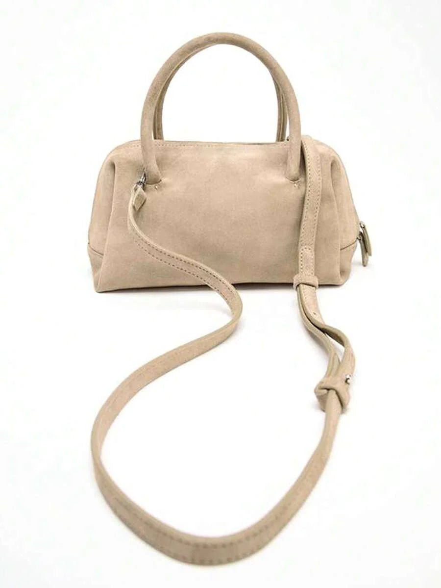 VELOURS — Suedette Boston Top Handle Bag
