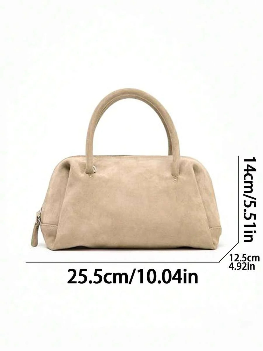 VELOURS — Suedette Boston Top Handle Bag