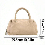 VELOURS — Suedette Boston Top Handle Bag