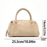 VELOURS — Suedette Boston Top Handle Bag