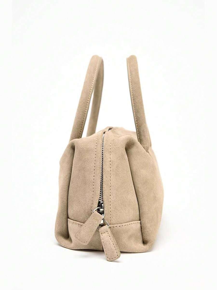 VELOURS — Suedette Boston Top Handle Bag