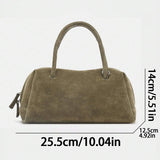 VELOURS — Suedette Boston Top Handle Bag