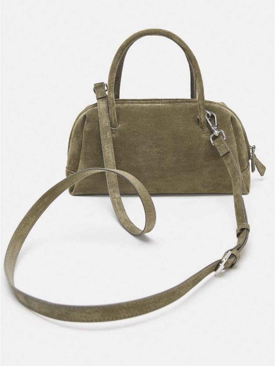 VELOURS — Suedette Boston Top Handle Bag