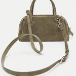 VELOURS — Suedette Boston Top Handle Bag