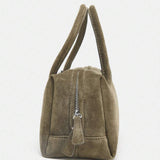 VELOURS — Suedette Boston Top Handle Bag