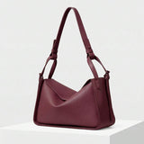 POULAIN — Soft Shoulder Hobo Bag Burgundy