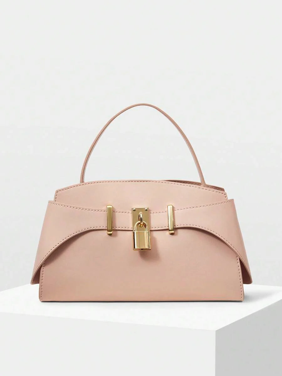 VERROU — Lock Detail Top Handle Bag Pink