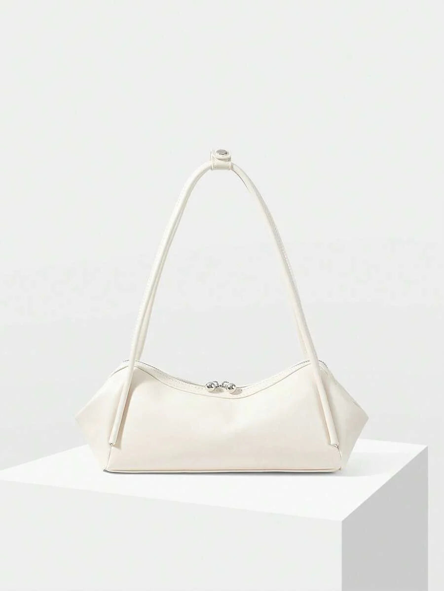 GALBE — Pleated Shoulder Bag Off-white