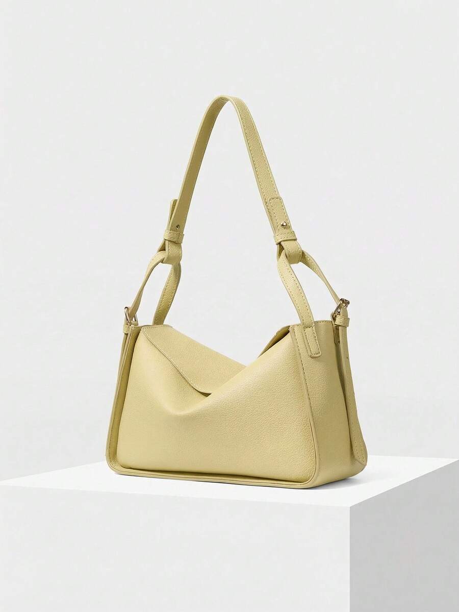 POULAIN — Soft Shoulder Hobo Bag Yellow