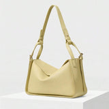 POULAIN — Soft Shoulder Hobo Bag Yellow
