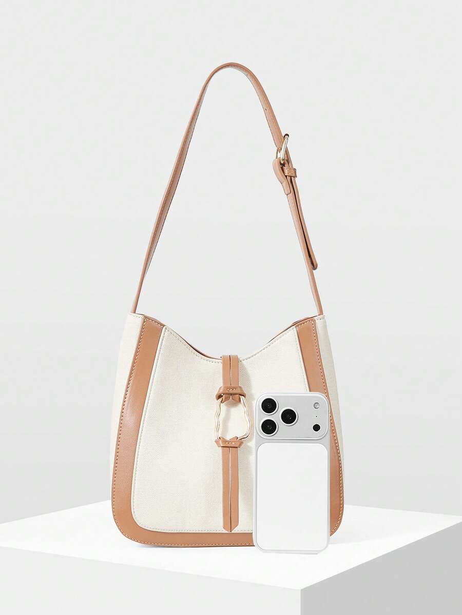 ANNEAU — Metal Ring Shoulder Hobo Bag