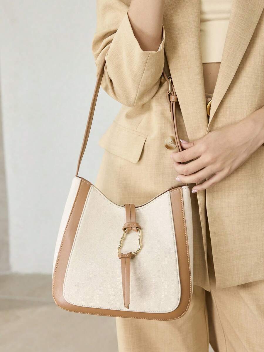 ANNEAU — Metal Ring Shoulder Hobo Bag