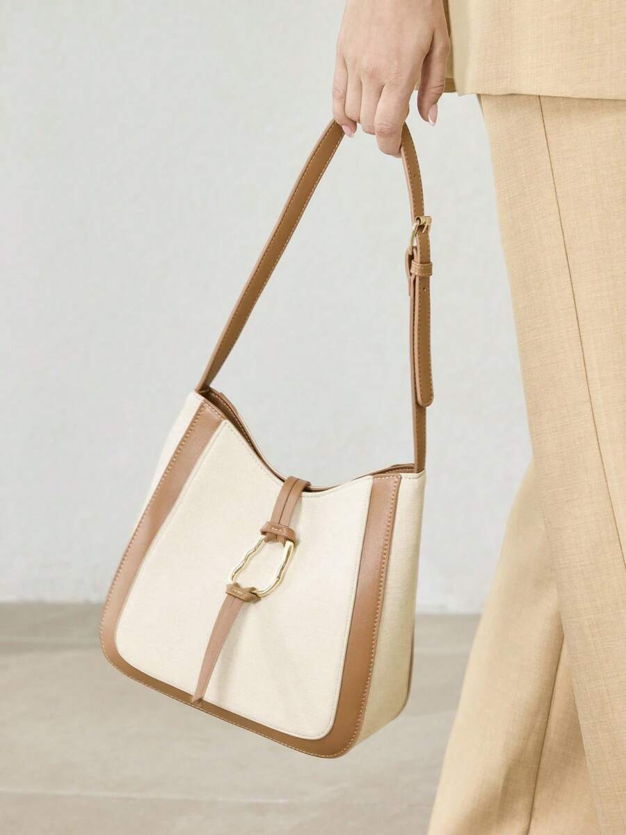 ANNEAU — Metal Ring Shoulder Hobo Bag