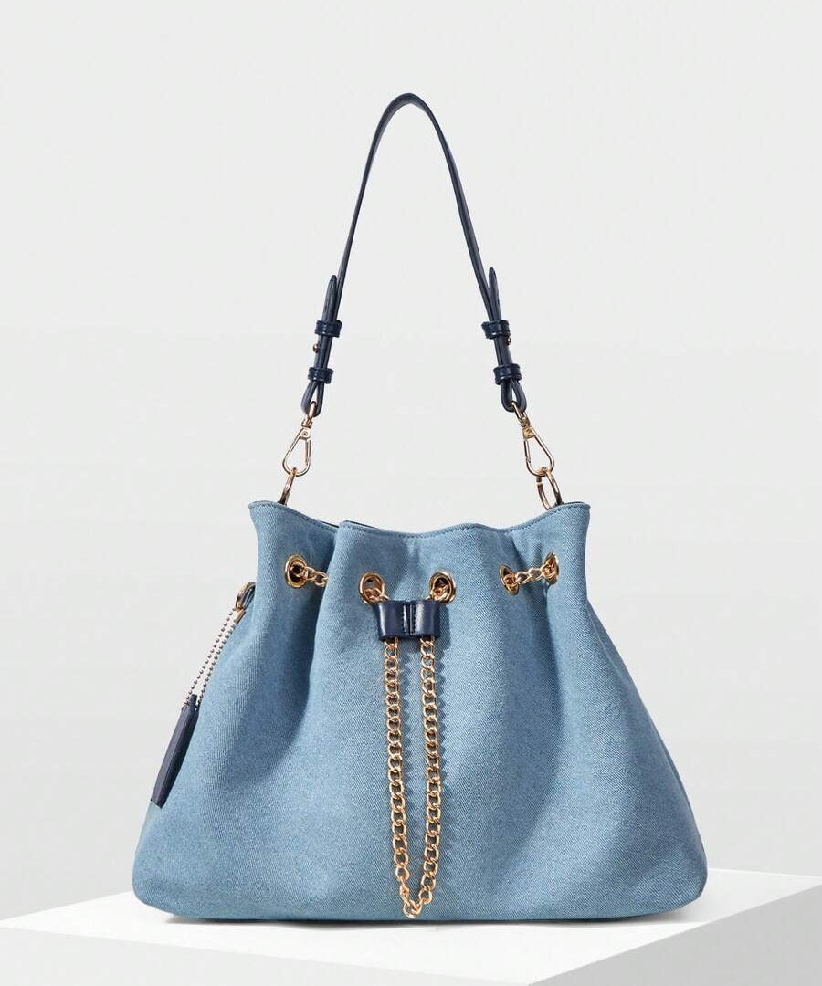 INDIGO — Chain Detail Bucket Bag