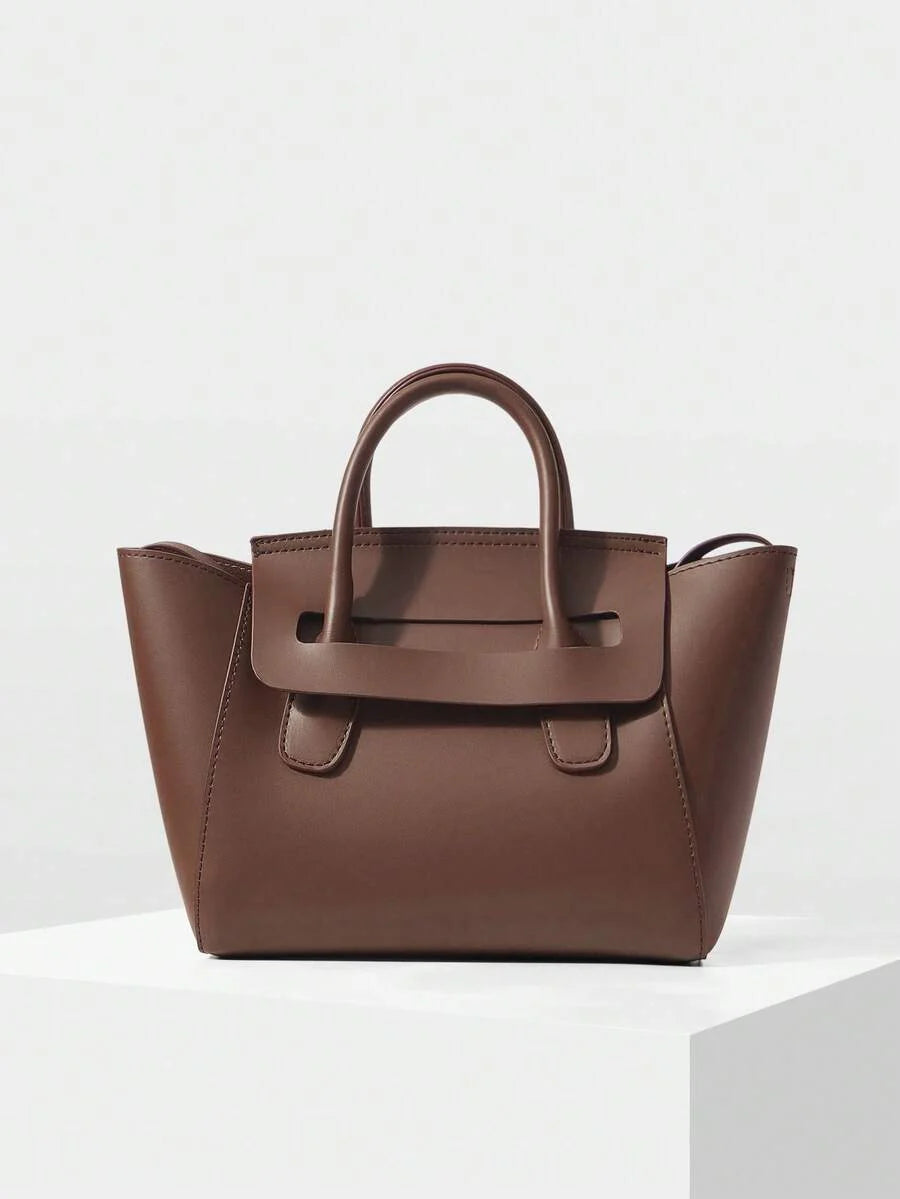 SOBRE — Structured Work Tote Bag Brown