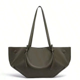 FRONCE — Pleated Oversized Tote Bag Green