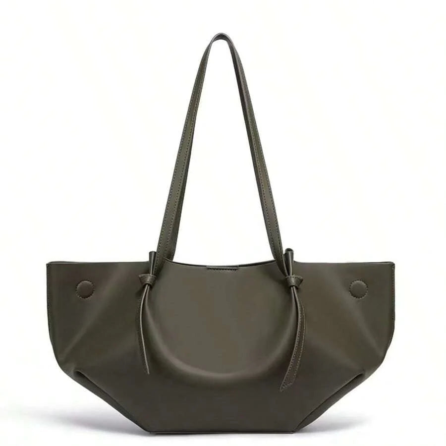 FRONCE — Pleated Oversized Tote Bag Green