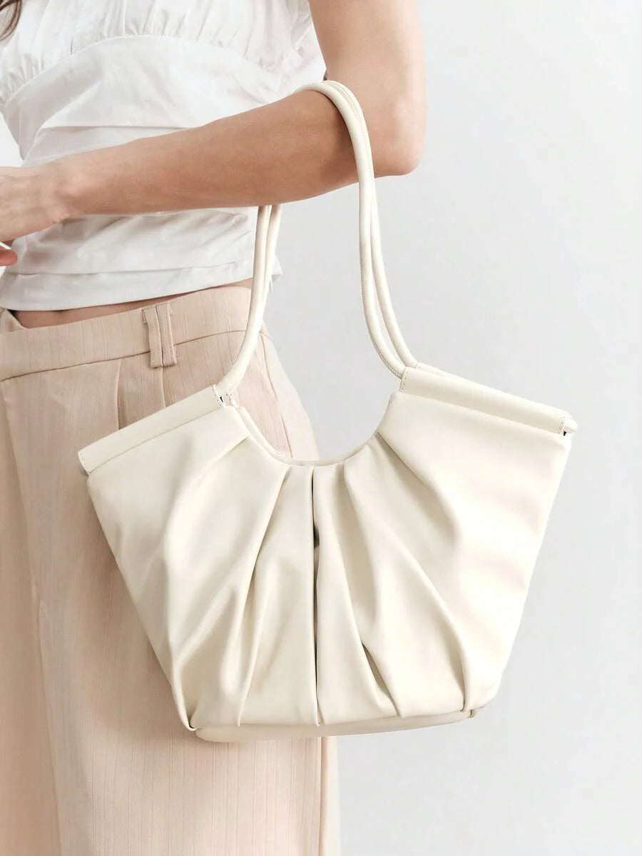 VOLANT — Ruffle Shoulder Tote Bag