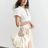 VOLANT — Ruffle Shoulder Tote Bag