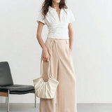 VOLANT — Ruffle Shoulder Tote Bag