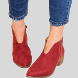 Jolie - V-cut Zip-up Boots