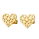 Trendy Heart Earrings with Elegant Detail and Timeless Style