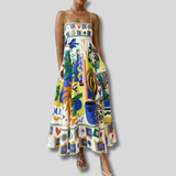 Thessa - Elegant women's print dress