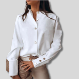 Serena - Buttoned long sleeve blouse