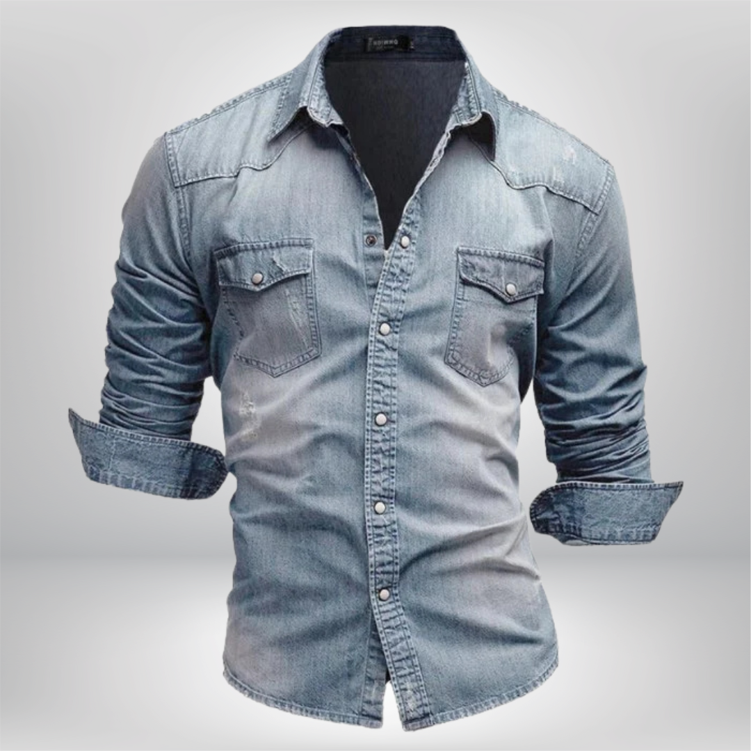 Leo - Retro Denim Shirt