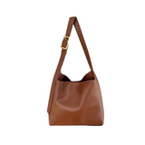 Ladies shoulder and crossbody minimalist leather bag