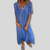 Kayla - Long cotton dress loose