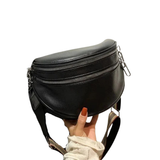 Double-zip crossbody bag