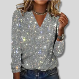 Guilia - Sparkling jumper with V-neckline