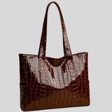 Chic Crocodile-Embossed Tote Bag For Women