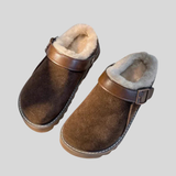 Sabrina - Elegant suede clogs with plush lining