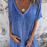 Kayla - Long cotton dress loose