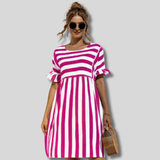 Lena - Striped sleeve dress