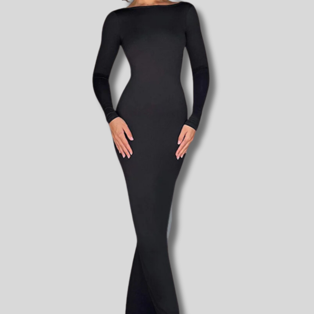 Tamara - Elegant Maxi Dress with Open Back