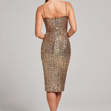 Golden Hour – Sequin Midi Dress