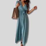 Celeste - Women's v-neck maxi dress