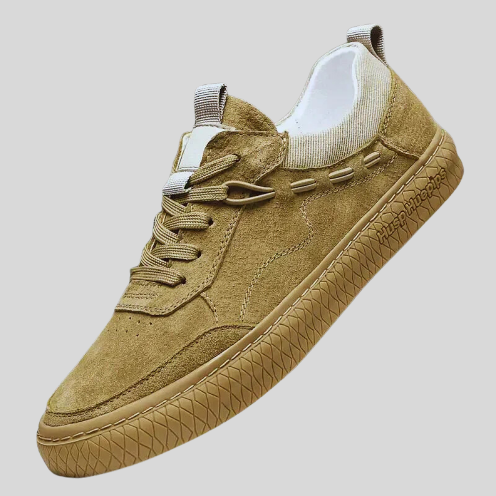 Zeno - Casual suede sneakers with textured sole