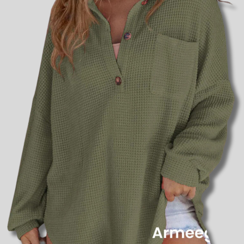 Evelien - Casual waffle knit shirt